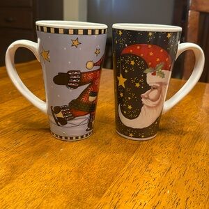 (2) unused Four Star Christmas mugs. 12oz.